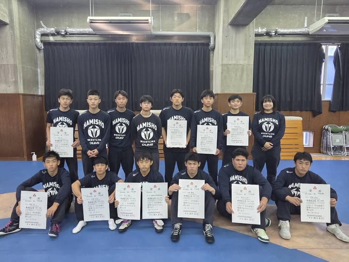 令和7年度　大阪府高校レスリング新人大会「浪商中学出身生の活躍」